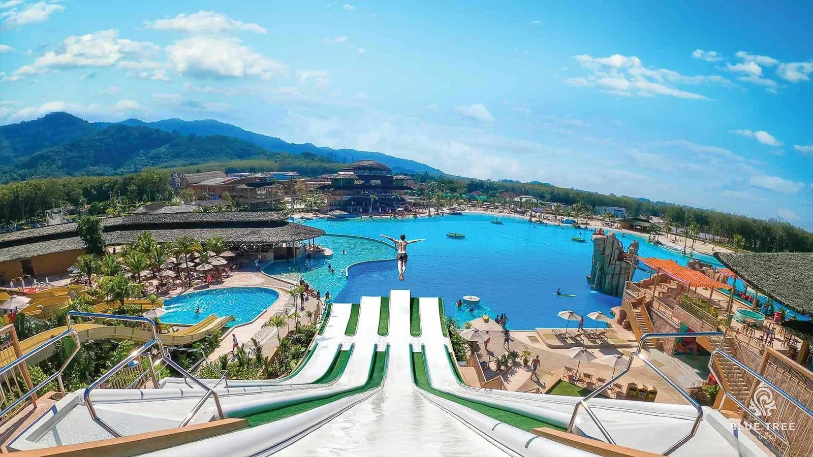 Thrill or chill. Take your pick at the Blue Tree Lagoon